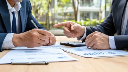 Business Discussion with Graphs and Reports