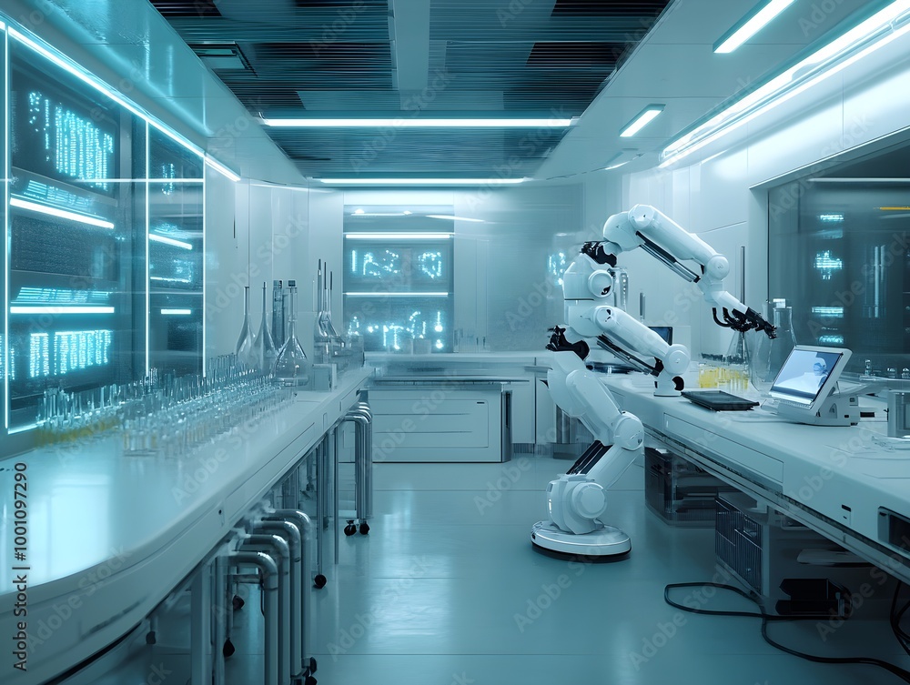 Poster Advanced Robot in High-Tech Laboratory Setting