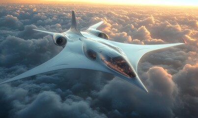 A Glimpse into the Future: Futuristic Airliner, Generative AI