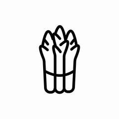 asparagus vegetable icon sign vector
