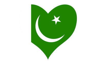 Pakistan flag in a heart 