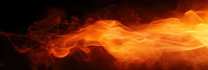 Fototapeta premium Vibrant Flames on Black Background