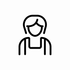 female profile icon sign vector
