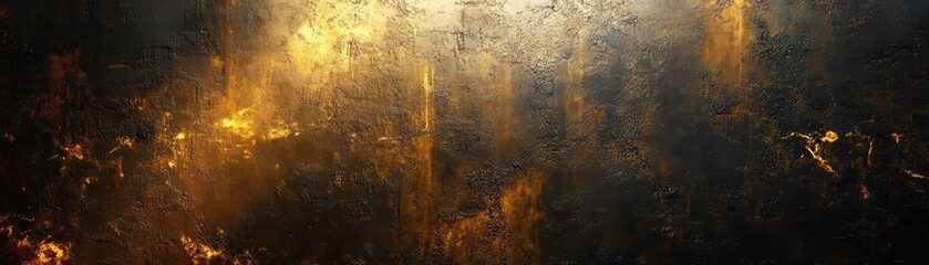 Abstract Grunge Texture with Golden and Dark Tones, Perfect for Backgrounds and Artistic Projects