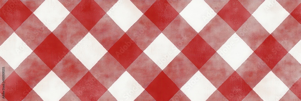 Poster red and white gingham pattern for design use