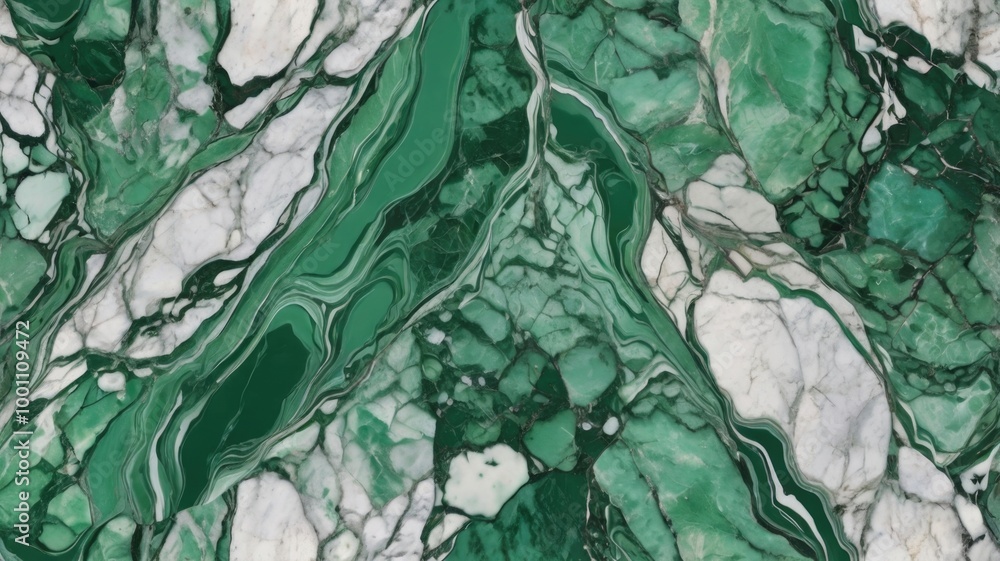 Wall mural elegant green marble texture background with intricate patterns ideal for luxury interior