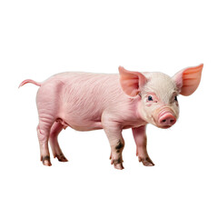 pig ,isolated on white background , transparent png image	