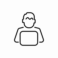 office worker icon sign vector