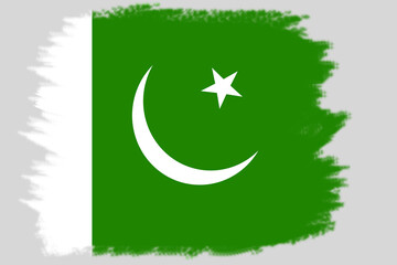 Flag Pakistan on brush