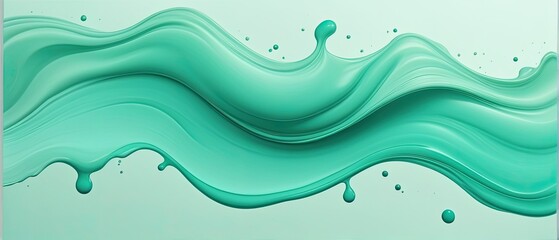 Fototapeta premium Abstract Green Liquid Splash