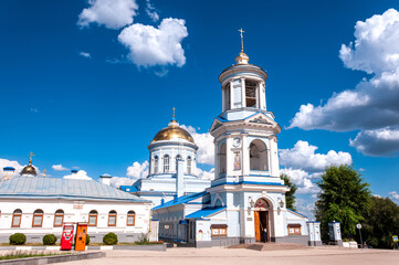 Voronezh, Russia, July 22, 2024: Pokrovsky Cathedral on a summer day in Voronezh