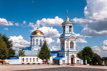 Voronezh, Russia, July 22, 2024: Pokrovsky Cathedral on a summer day in Voronezh