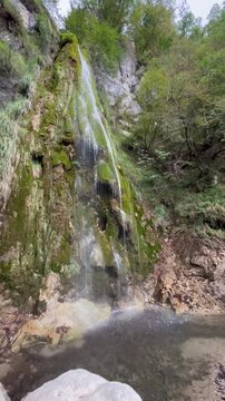 The Malen&scaron;ček waterfall, Vrsno (Kobarid, Slovenia) - Malenscek-Wasserfall oder Malenscekfall, Vrsno (Kobarid, Slowenien) - Slap Malen&scaron;ček, Vrsno (Kobarid, Slovenija)