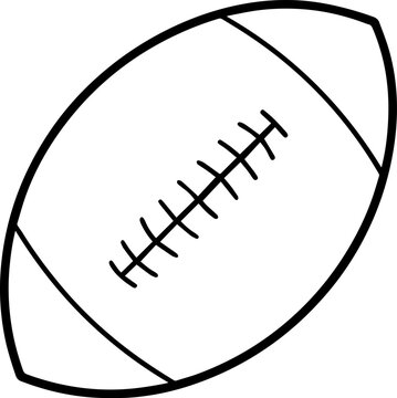 recommend clip art: american football outline silhouette vector illustration