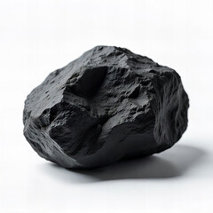 Obraz premium Solid Black Rock with Smooth Jagged Edges