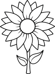 Cheerful Sunflower Vector Illustration for Brightening Your Design Projects
