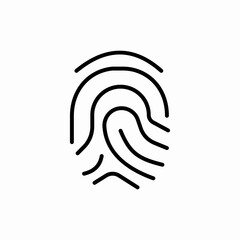 finger print icon sign vector