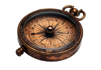 a close-up of a compass. 