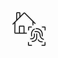 fingerprint scan icon sign vector