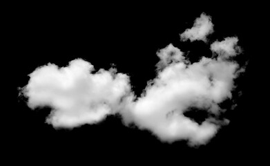 white fluffy cloud isolated black background. concept effect design smoke fog, mist overlay on Sky Summer, smog cloudy cutout. abstract cloud. grey dark storm condensation
