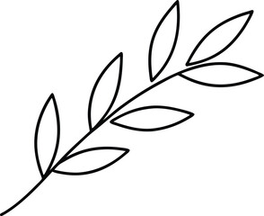 Olive Branch with Lush Leaves Vector Illustration Symbolizing Peace and Prosperity
