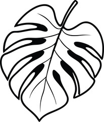 Eye-Catching Monstera Leaf Vector Graphics for Modern Decor
