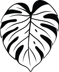 Vibrant Monstera Leaf Vector Design Perfect for Nature Lovers
