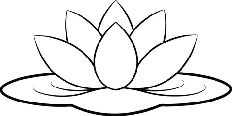 A Lotus Flower Modern Vector Illustration Perfect for Zen Inspired Art
