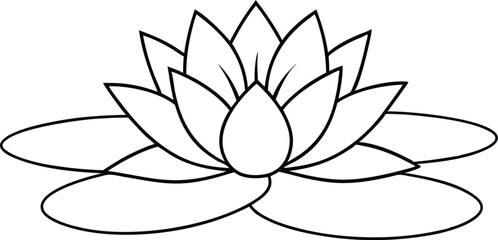 A Lotus Flower Vibrant Vector Graphic Capturing Beauty and Peace
