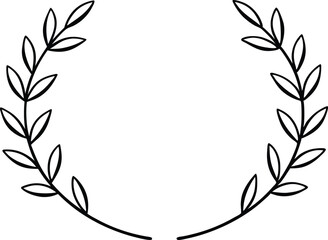 Rustic Leafy Circle Frame Vector Image for Eco Chic Decor
