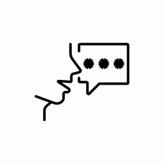 human speak icon sign vector