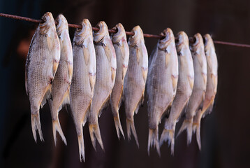 A gift to go with beer after a successful fishing trip. Ready-to-eat dried roach..