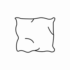 pillow bedroom icon sign vector