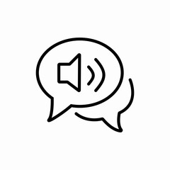 Naklejka premium sound on message icon sign vector