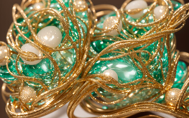 golden christmas tree decorations