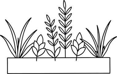 Lush Herb Garden Vector Design Perfect for Culinary Creativity
