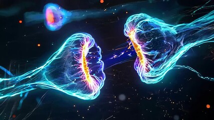 Neural pathway: intricate representation of nerve synapse, connection between nerve cells that enables communication, signal transmission, crucial for the overall functioning of nervous system. - Powered by Adobe