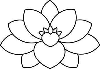 Blossom of Affection Vector Art Featuring Heart Shaped Petals
