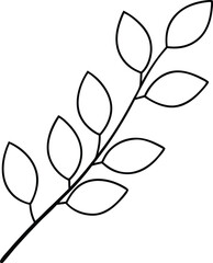 Elegant Eucalyptus Branch Vector Illustration Perfect for Botanical Designs
