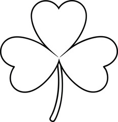 Creative Vector Illustration of a Whimsical Cloverleaf Pattern
