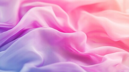 Obraz premium Delicate silk fabric gracefully drapes with flowing folds, blending soft shades of purple and pink to create a serene, dreamy effect