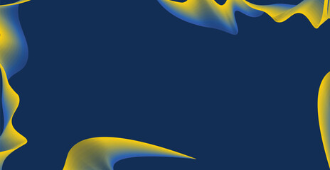 Wavy blue and yellow lines, this design is suitable for banner and card design needs