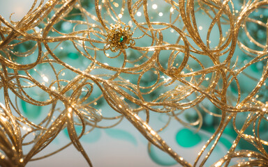 golden christmas tree decorations