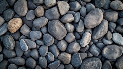 Smooth Grey Pebbles Background