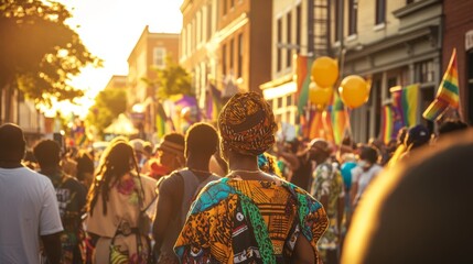 Fototapeta premium Vibrant Celebration at Sunset