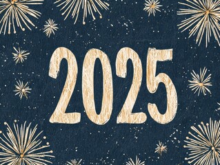 Festive New Year Celebration Background Design 2025