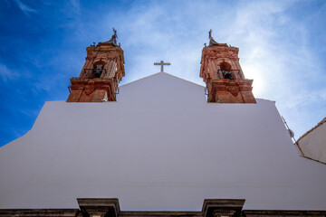 Facade of the church of the Virgen de las Mercedes in Priego de Cordoba, Cordoba, Andalucia, Spain,...