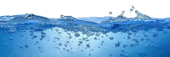 Fototapeta premium Serene Water Surface with Bubbles and Ripples