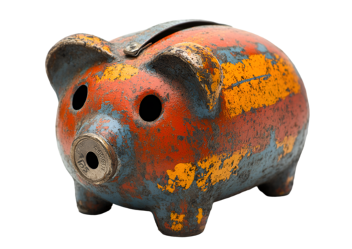 a close-up of a piggy bank. 