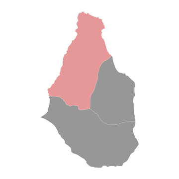 recommend clip art: Parish of Saint Peter map, administrative division of Montserrat. Vector illustration.